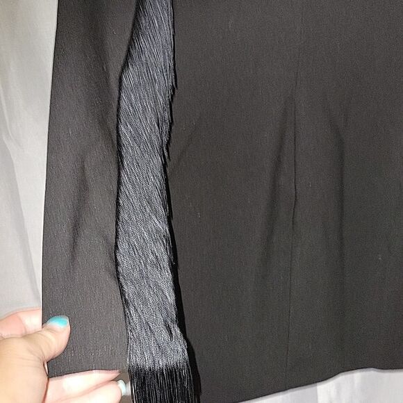 LIKELY black New With tags designer fringed sleeves Sheath dress - Picture 11 of 16